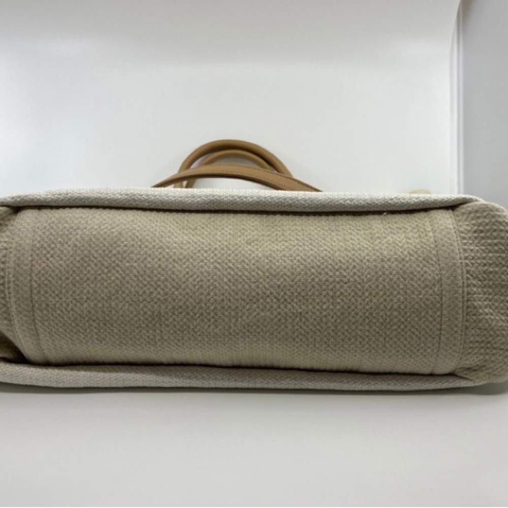 Chanel Neutral Canvas Two Way Tote - Picture 3 of 6